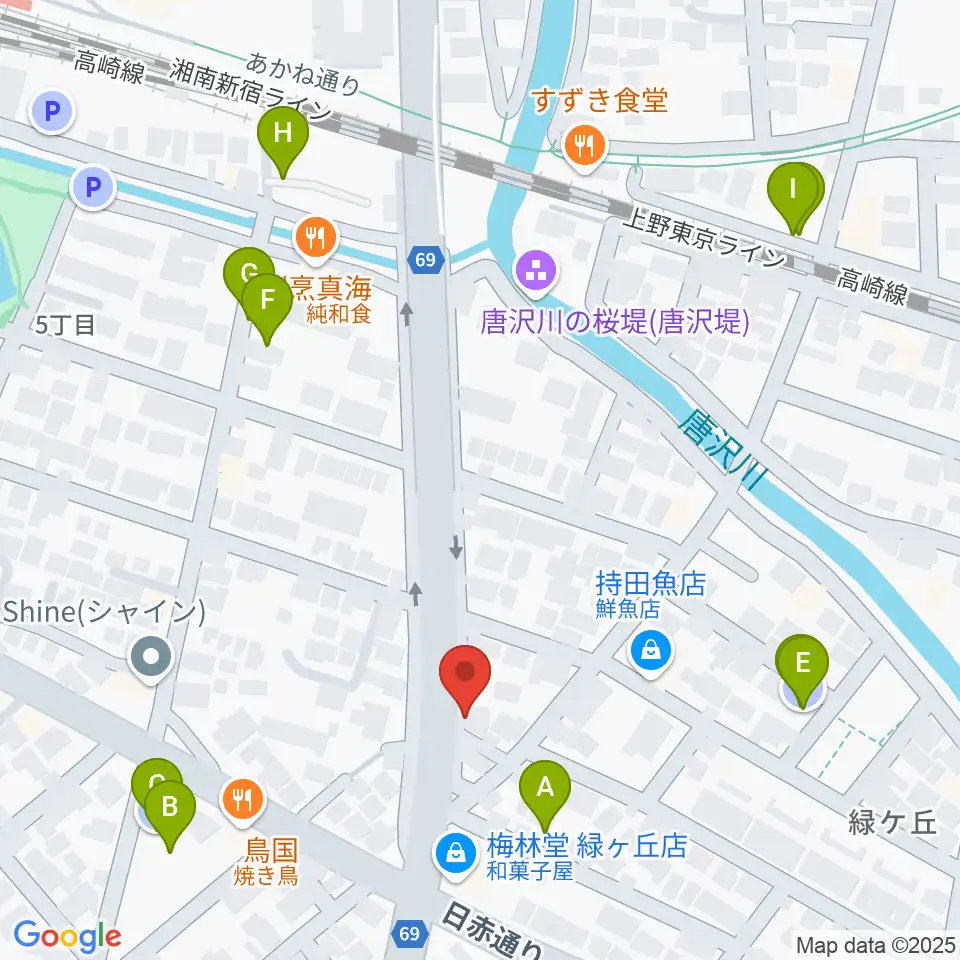 FMふっかちゃん周辺の駐車場・コインパーキング一覧地図