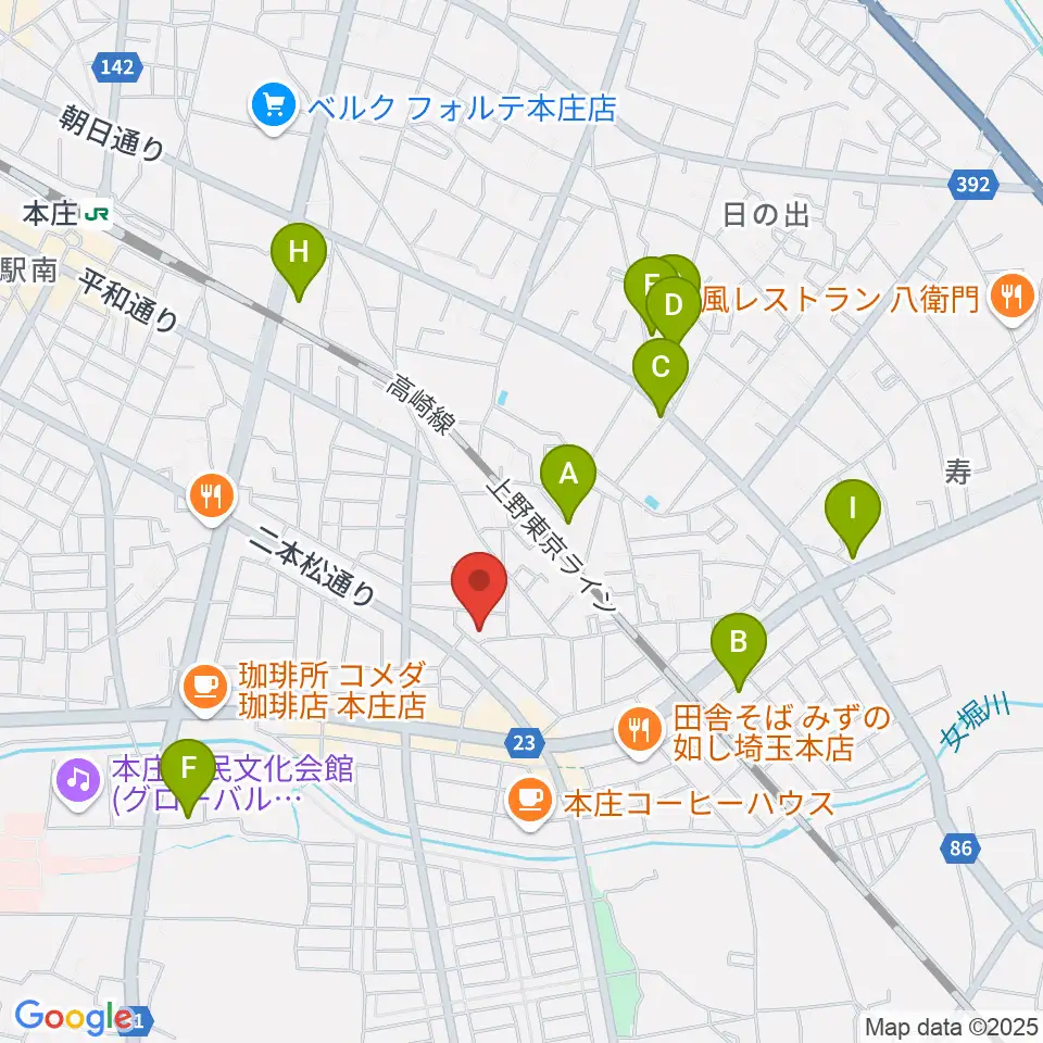 ほんじょうFM周辺の駐車場・コインパーキング一覧地図