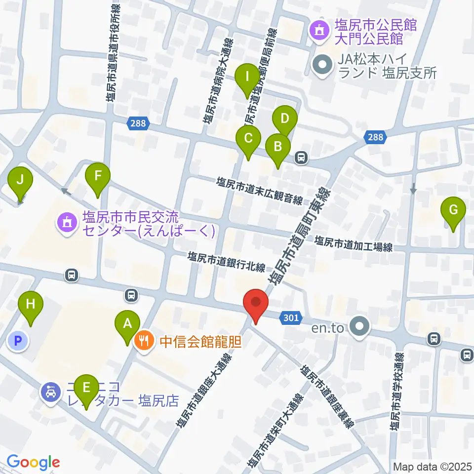 高ボッチ高原FM周辺の駐車場・コインパーキング一覧地図