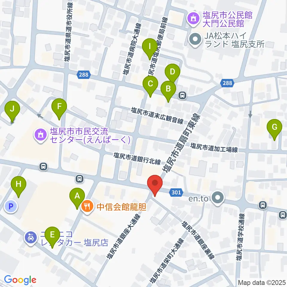 高ボッチ高原FM周辺の駐車場・コインパーキング一覧地図