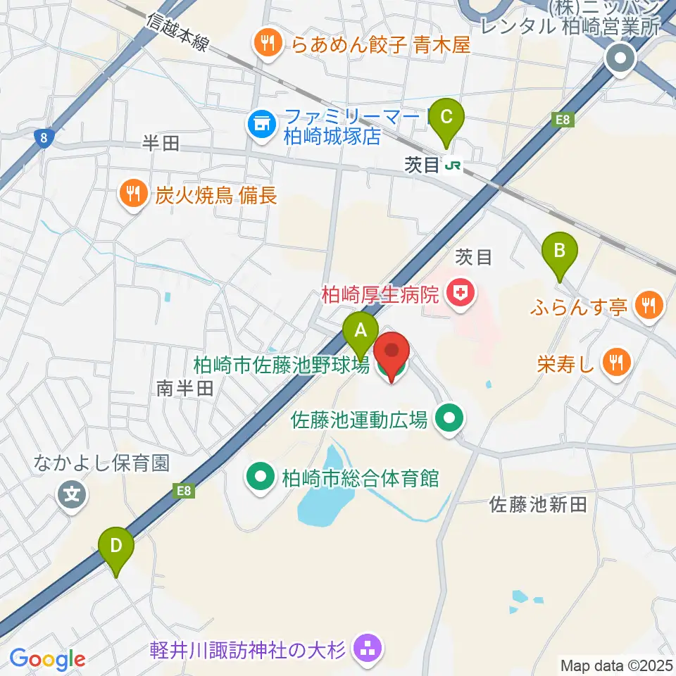 佐藤池野球場周辺の駐車場・コインパーキング一覧地図