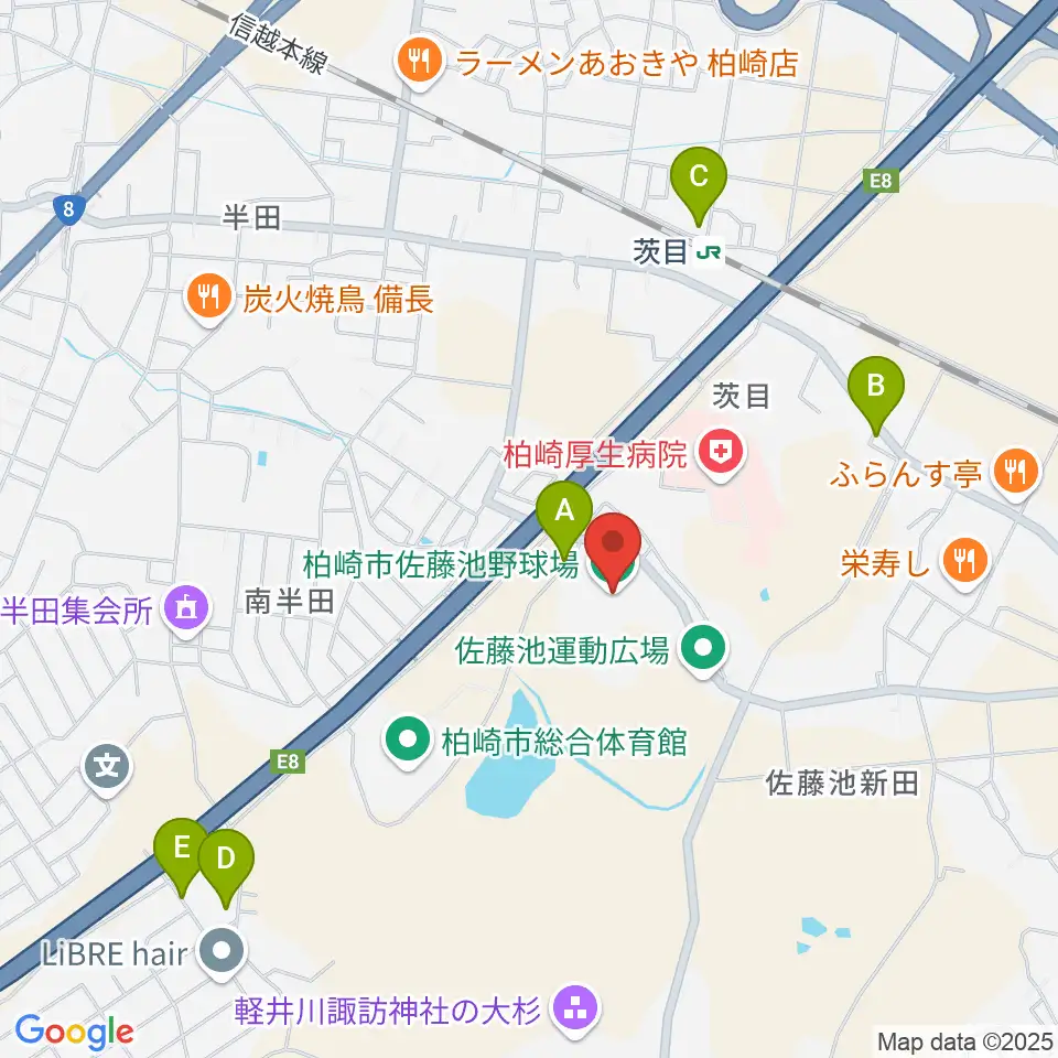 佐藤池野球場周辺の駐車場・コインパーキング一覧地図