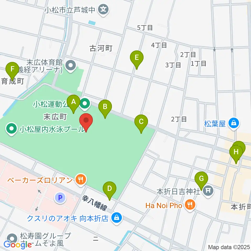 弁慶スタジアム周辺の駐車場・コインパーキング一覧地図