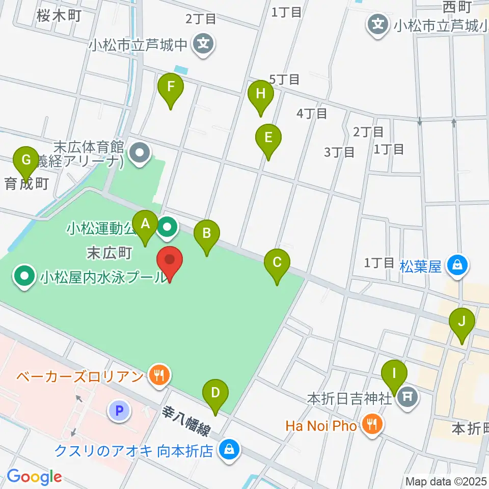 弁慶スタジアム周辺の駐車場・コインパーキング一覧地図
