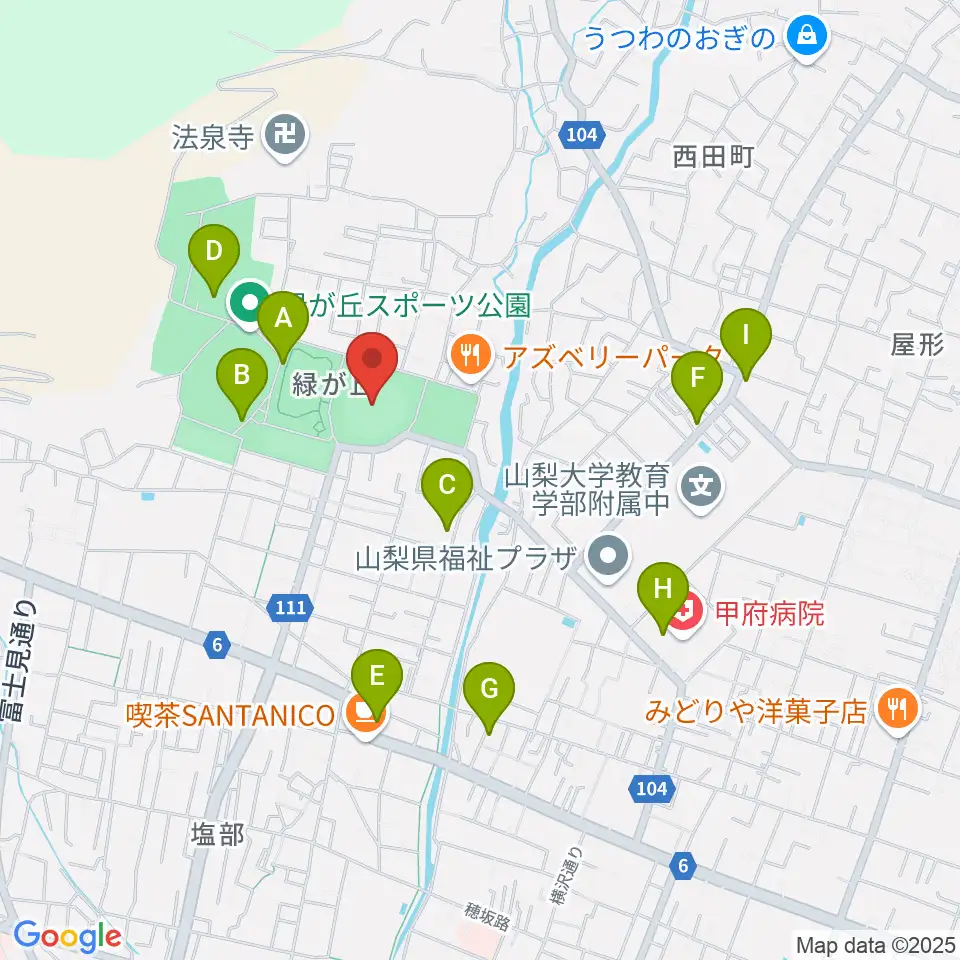 ふじでん球場周辺の駐車場・コインパーキング一覧地図