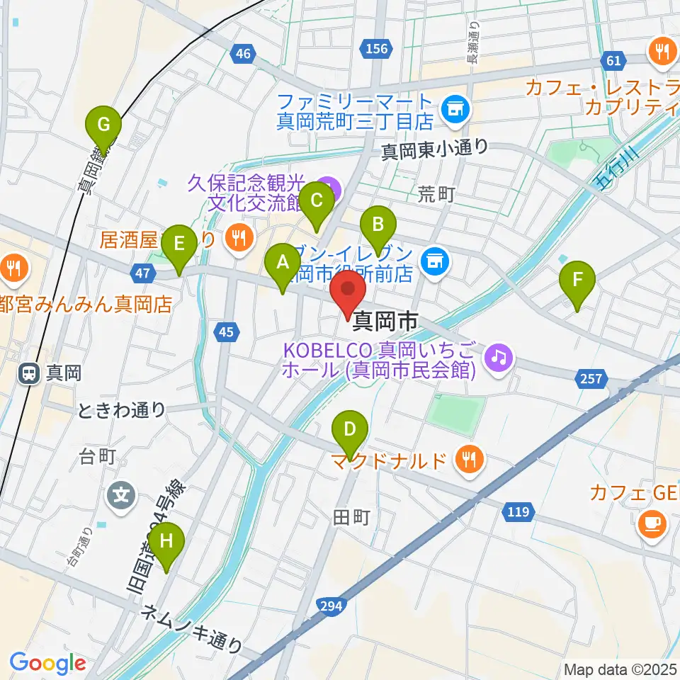 FMもおか周辺の駐車場・コインパーキング一覧地図