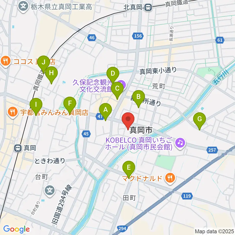 FMもおか周辺の駐車場・コインパーキング一覧地図