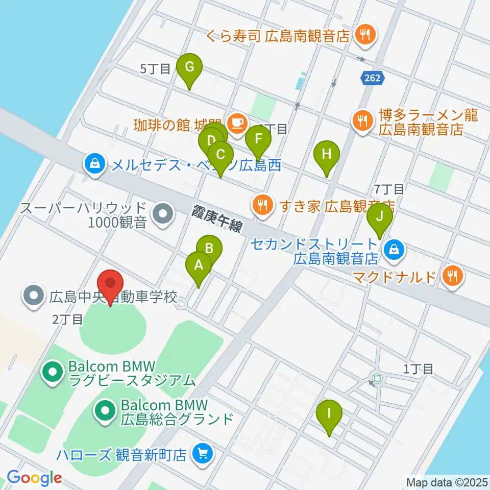 バルコムBMWベースボールスタジアム周辺の駐車場・コインパーキング一覧地図