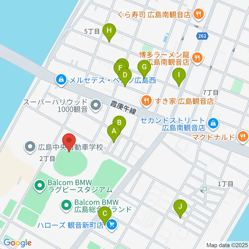 バルコムBMWベースボールスタジアム周辺の駐車場・コインパーキング一覧地図
