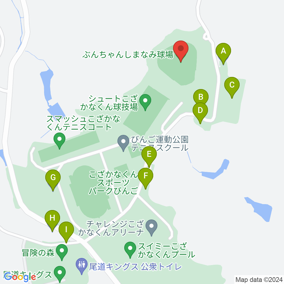 ぶんちゃんしまなみ球場周辺の駐車場・コインパーキング一覧地図