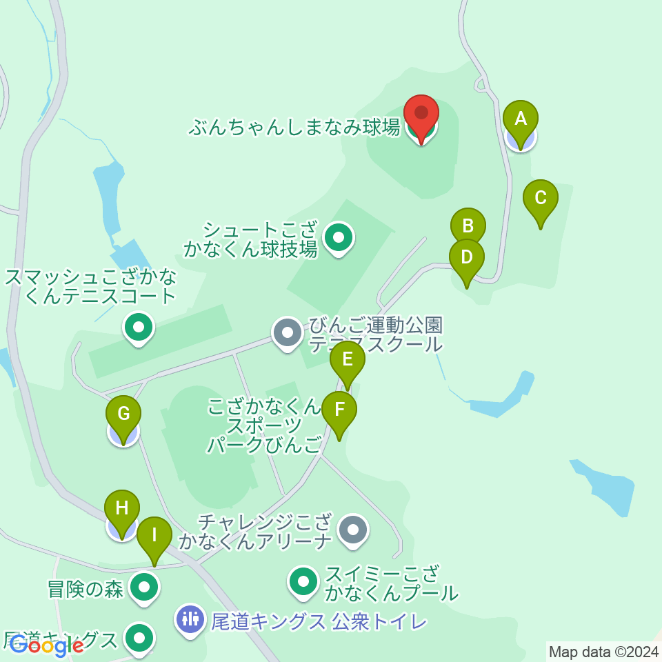 ぶんちゃんしまなみ球場周辺の駐車場・コインパーキング一覧地図