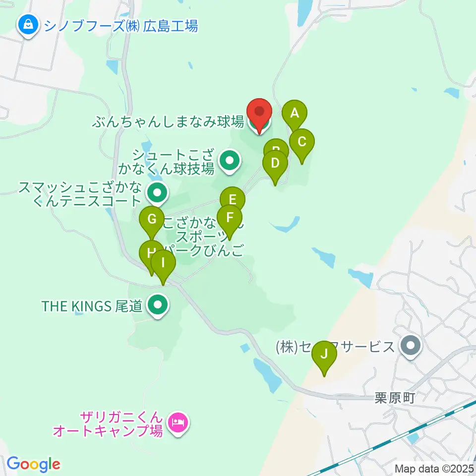 ぶんちゃんしまなみ球場周辺の駐車場・コインパーキング一覧地図