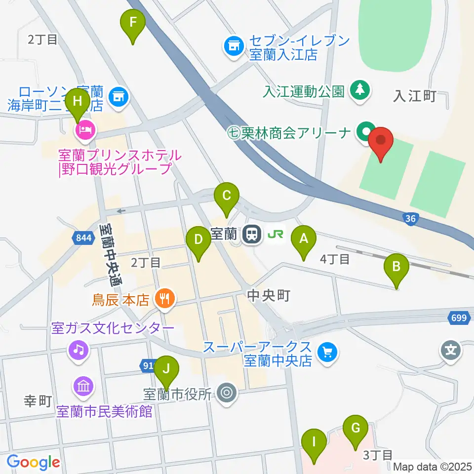 栗林商会アリーナ周辺の駐車場・コインパーキング一覧地図
