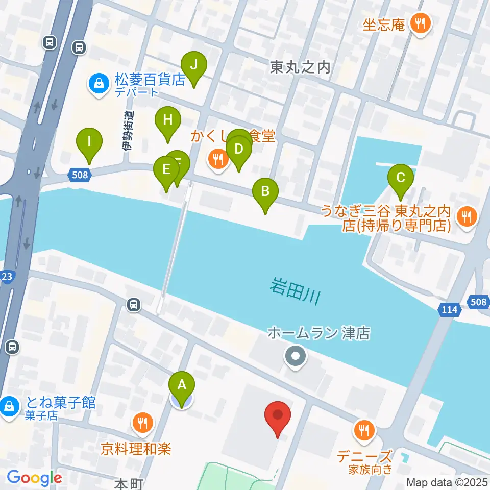 津球場公園内野球場周辺の駐車場・コインパーキング一覧地図