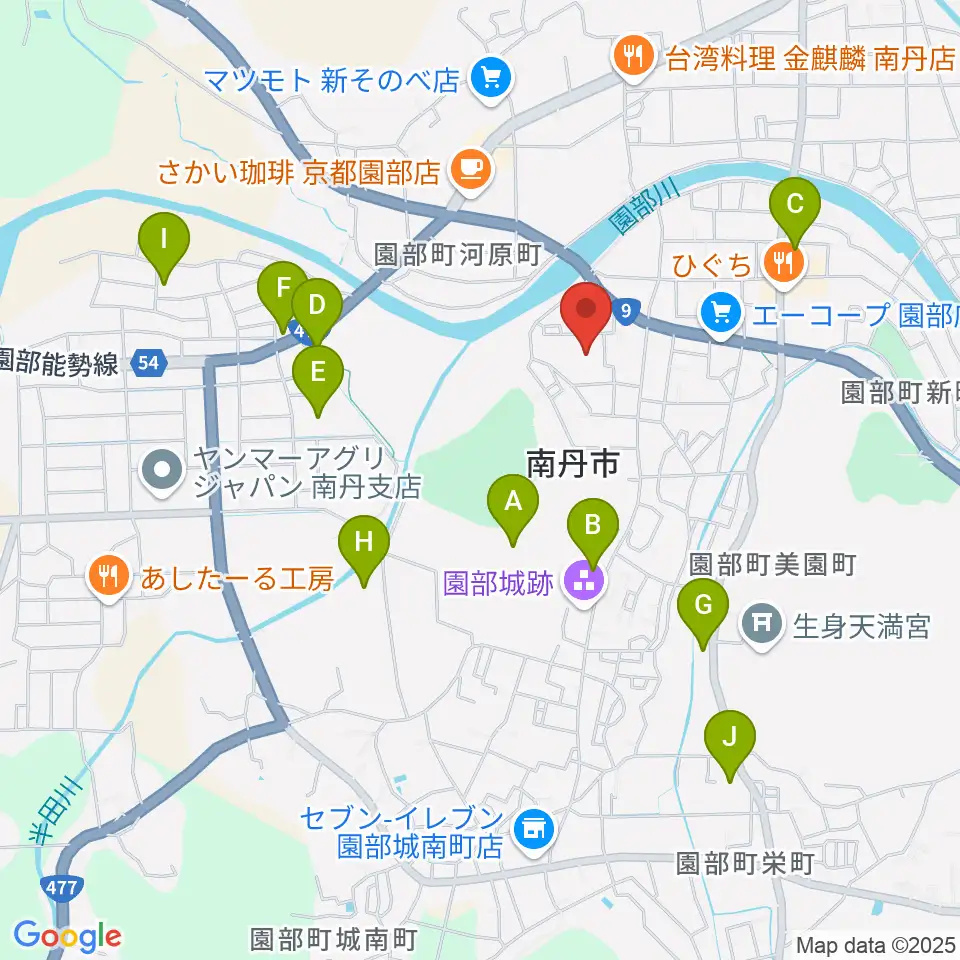 南丹市園部文化会館アスエルそのべ周辺の駐車場・コインパーキング一覧地図