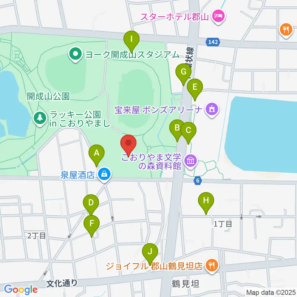 郡山しんきん開成山プール周辺の駐車場・コインパーキング一覧地図