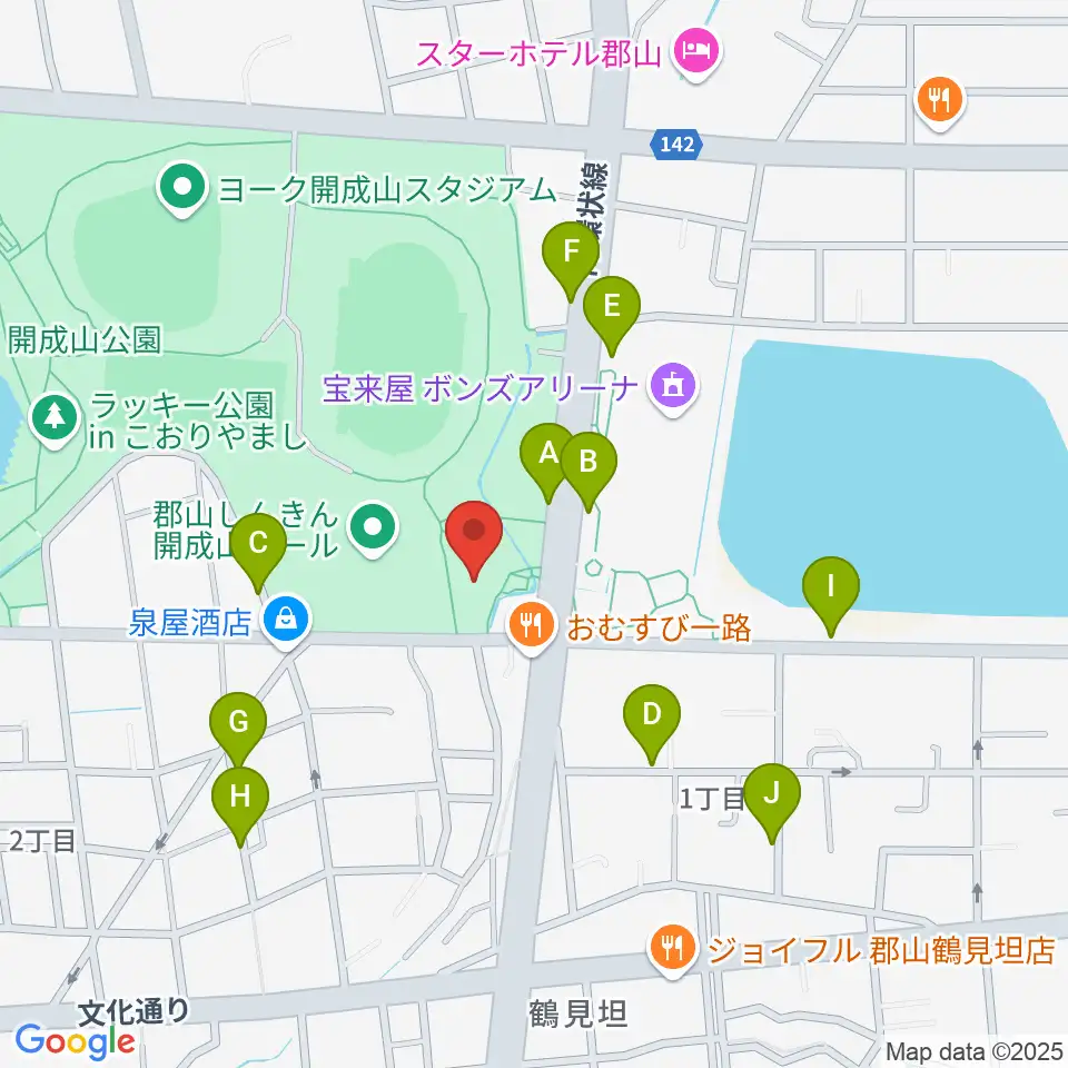 ミューカルがくと館周辺の駐車場・コインパーキング一覧地図