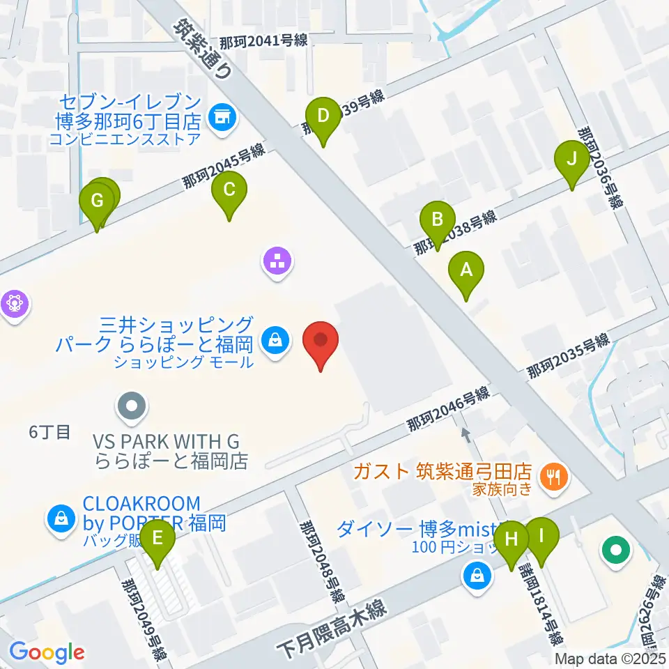 TOHOシネマズららぽーと福岡周辺の駐車場・コインパーキング一覧地図