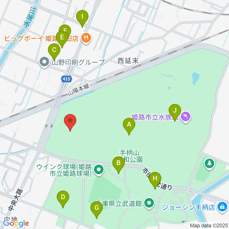 ウインク陸上競技場周辺の駐車場・コインパーキング一覧地図