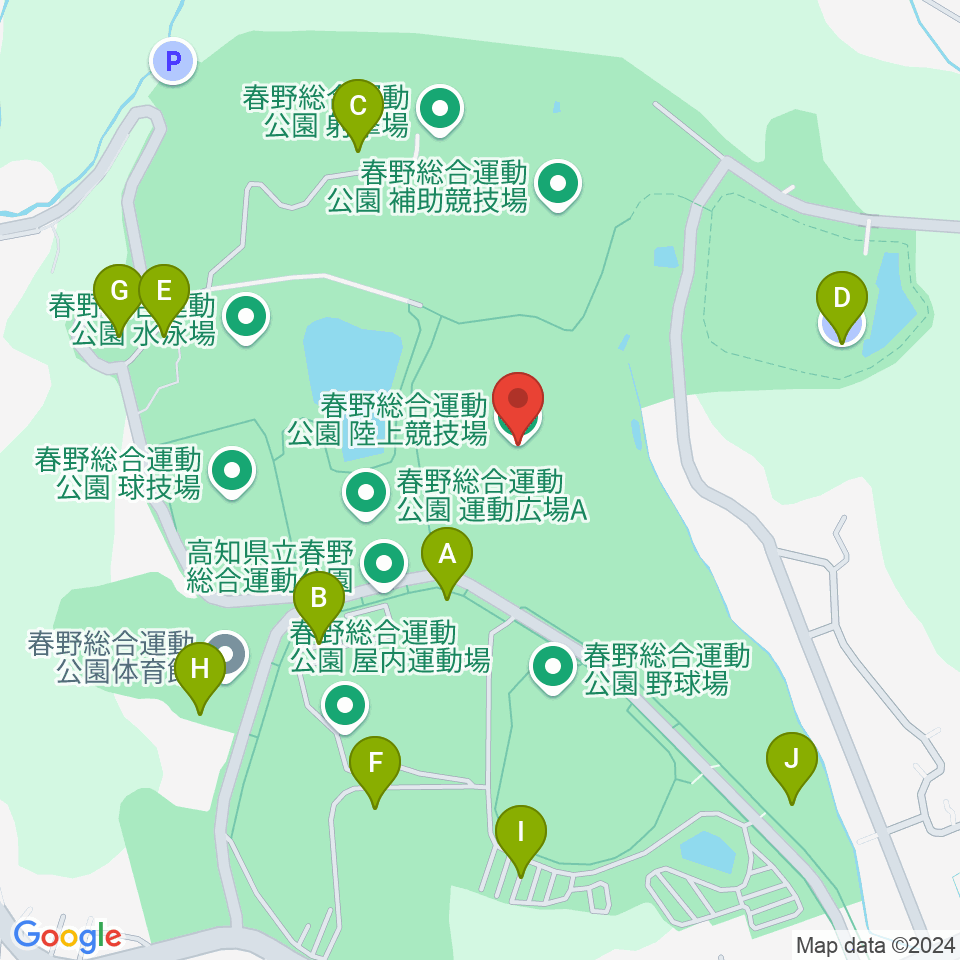 春野総合運動公園陸上競技場周辺の駐車場・コインパーキング一覧地図