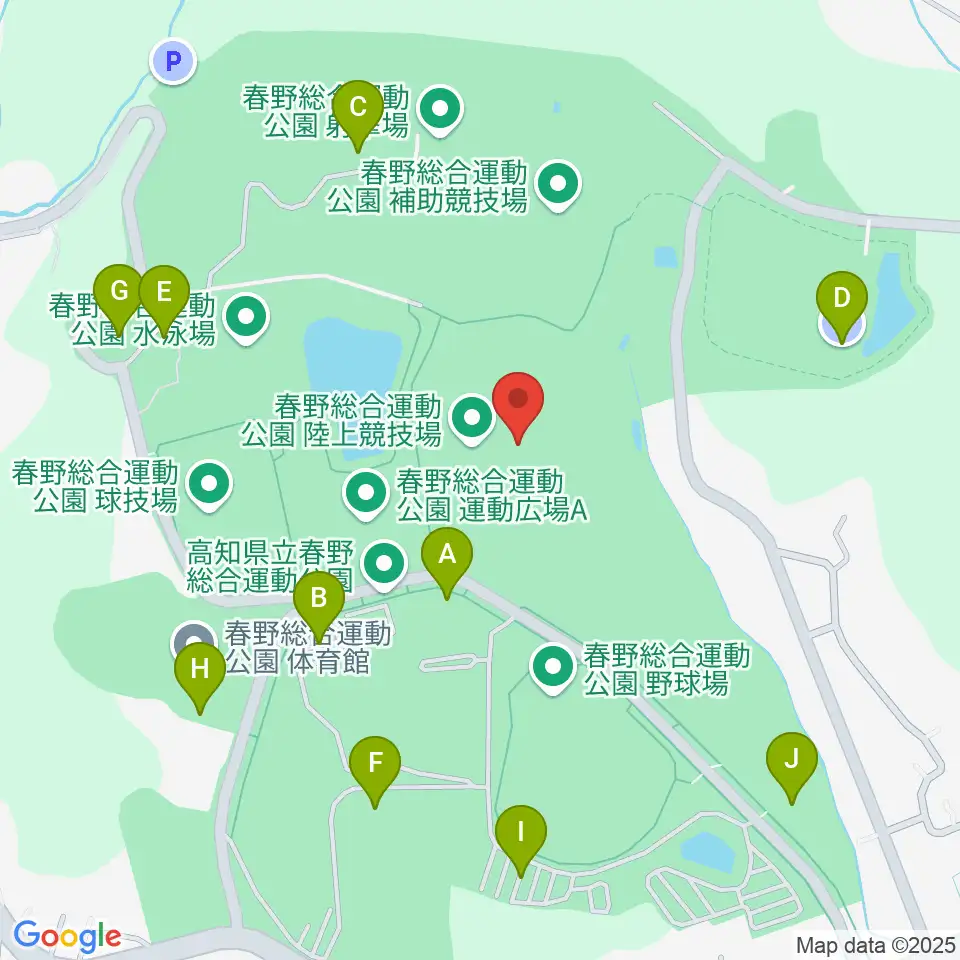 春野総合運動公園陸上競技場周辺の駐車場・コインパーキング一覧地図