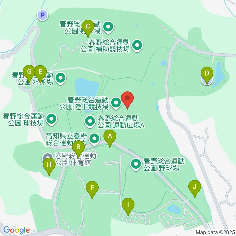春野総合運動公園陸上競技場周辺の駐車場・コインパーキング一覧地図