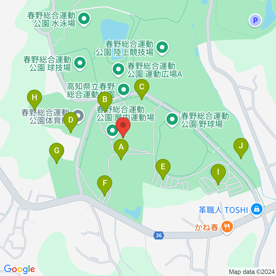 春野総合運動公園補助競技場周辺の駐車場・コインパーキング一覧地図