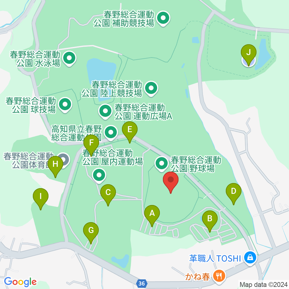 春野総合運動公園野球場周辺の駐車場・コインパーキング一覧地図