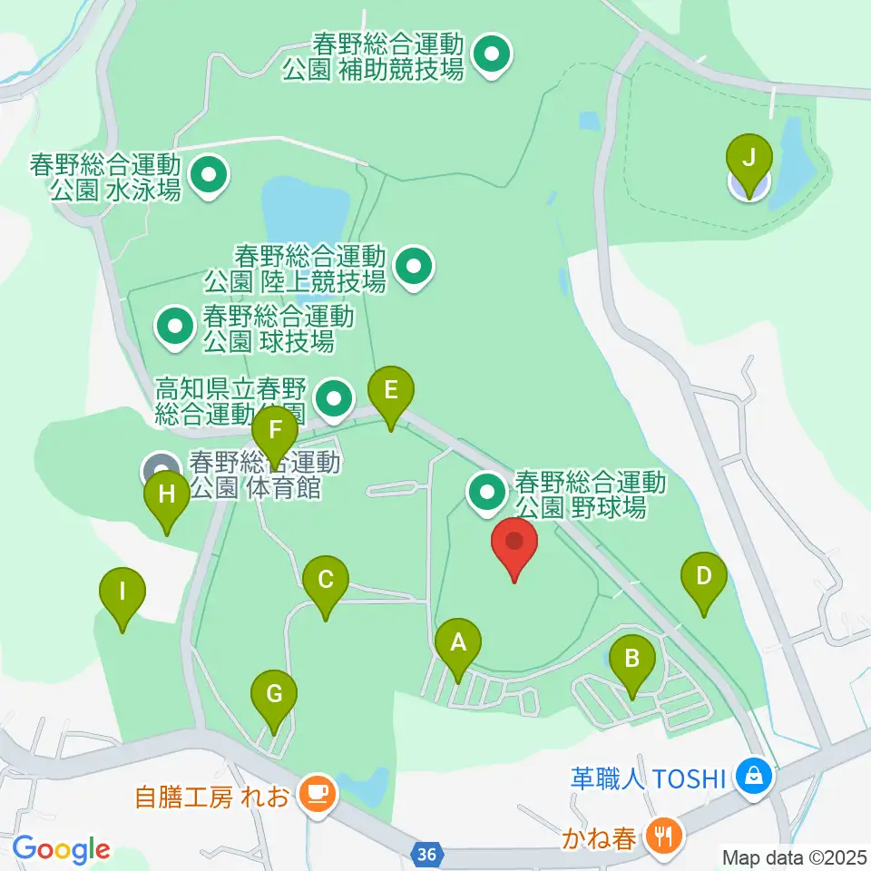 春野総合運動公園野球場周辺の駐車場・コインパーキング一覧地図