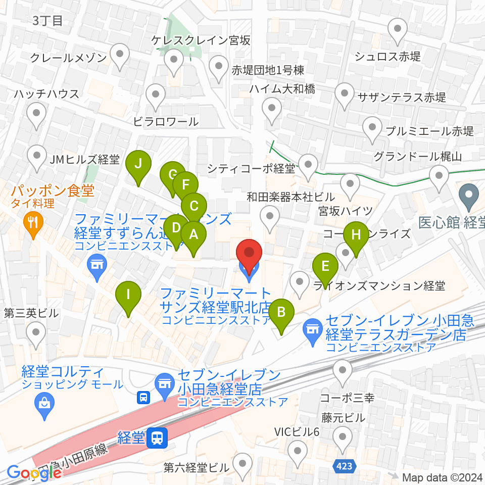 タッドポウルスタジオ経堂周辺の駐車場・コインパーキング一覧地図