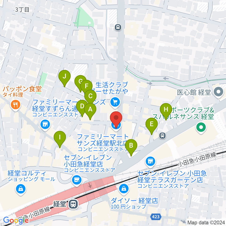 タッドポウルスタジオ経堂周辺の駐車場・コインパーキング一覧地図