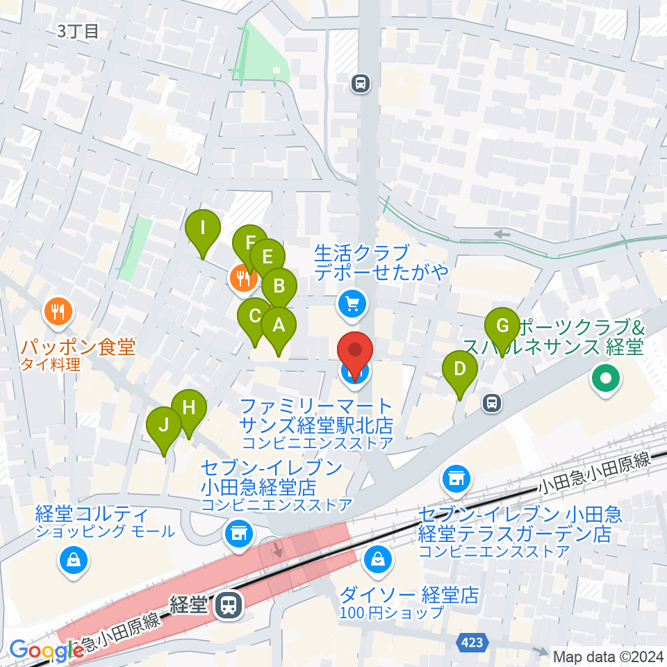 タッドポウルスタジオ経堂周辺の駐車場・コインパーキング一覧地図