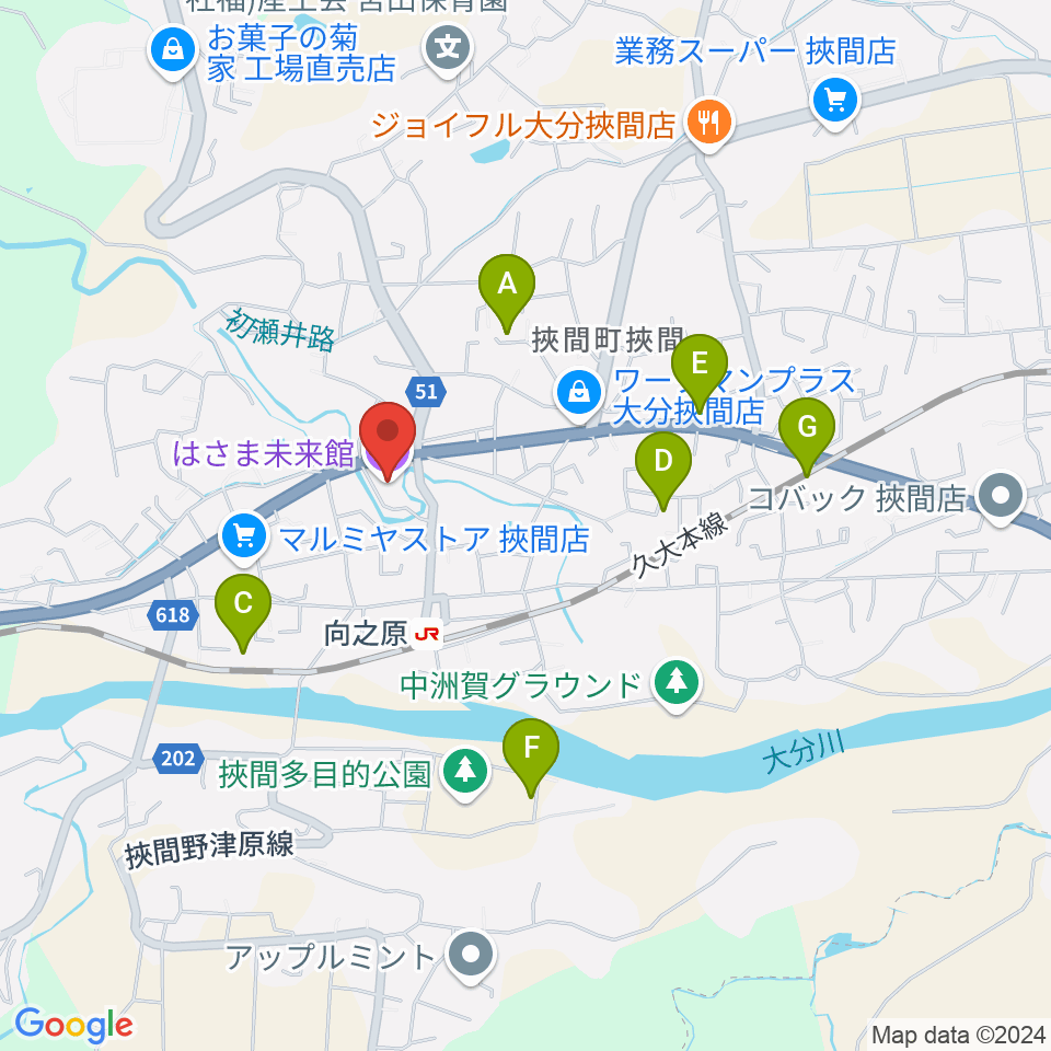 はさま未来館DENKENホール周辺の駐車場・コインパーキング一覧地図