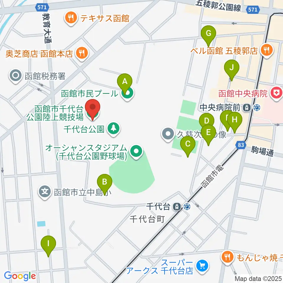 Hakodate Dock Sports Garden周辺の駐車場・コインパーキング一覧地図