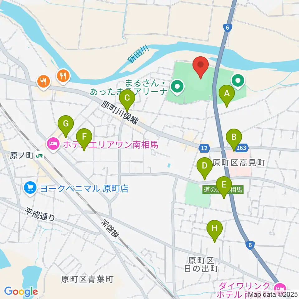 まるさん・あったまるスタジアム周辺の駐車場・コインパーキング一覧地図