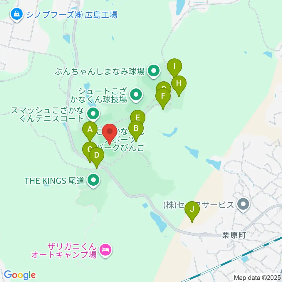ダッシュこざかなくん陸上競技場周辺の駐車場・コインパーキング一覧地図