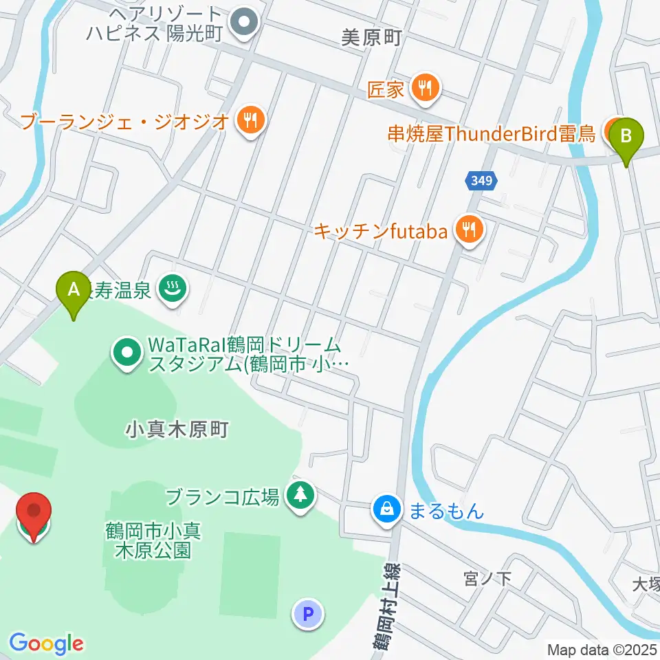 つるしんアリーナ小真木原周辺の駐車場・コインパーキング一覧地図