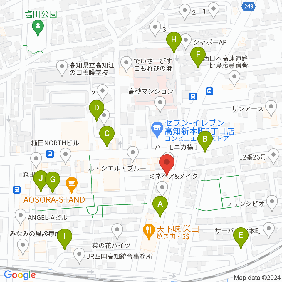 プレイヤーズラボ周辺の駐車場・コインパーキング一覧地図