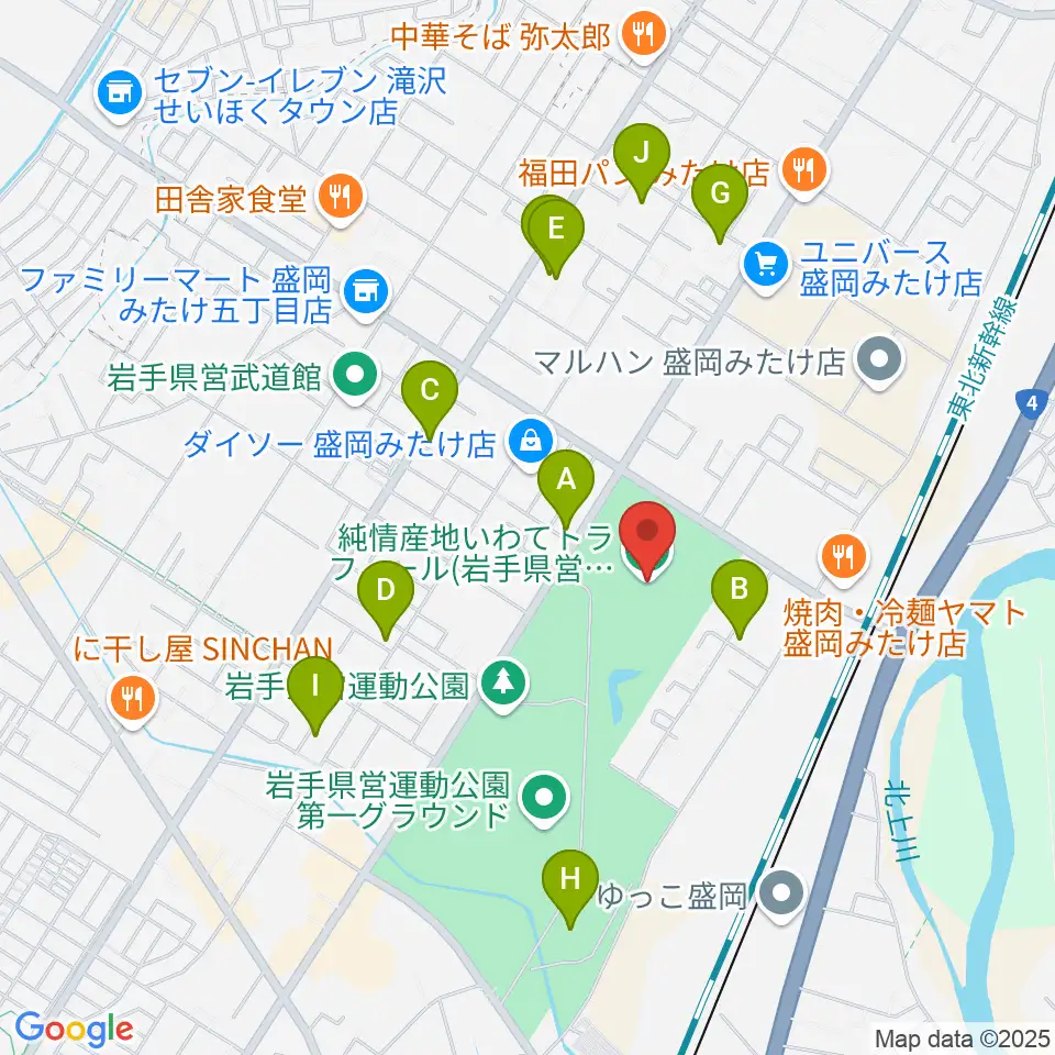 純情産地いわてトラフィール周辺の駐車場・コインパーキング一覧地図