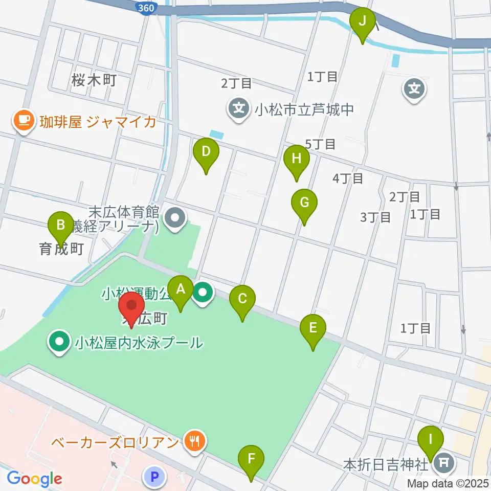 勧進帳スタジアム周辺の駐車場・コインパーキング一覧地図