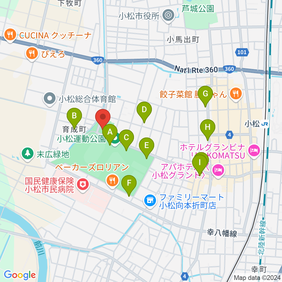 義経アリーナ周辺の駐車場・コインパーキング一覧地図