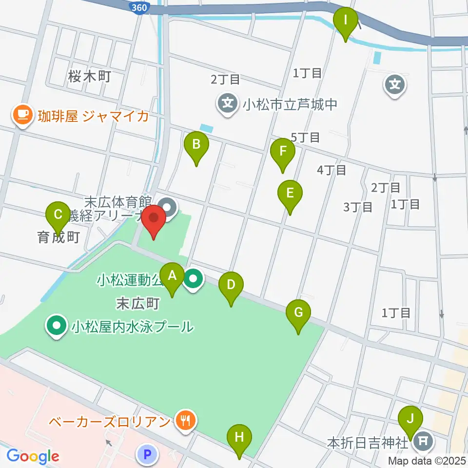 義経アリーナ周辺の駐車場・コインパーキング一覧地図