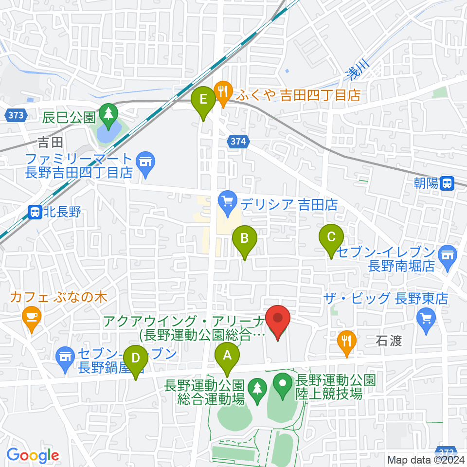 アクアウイング周辺の駐車場・コインパーキング一覧地図