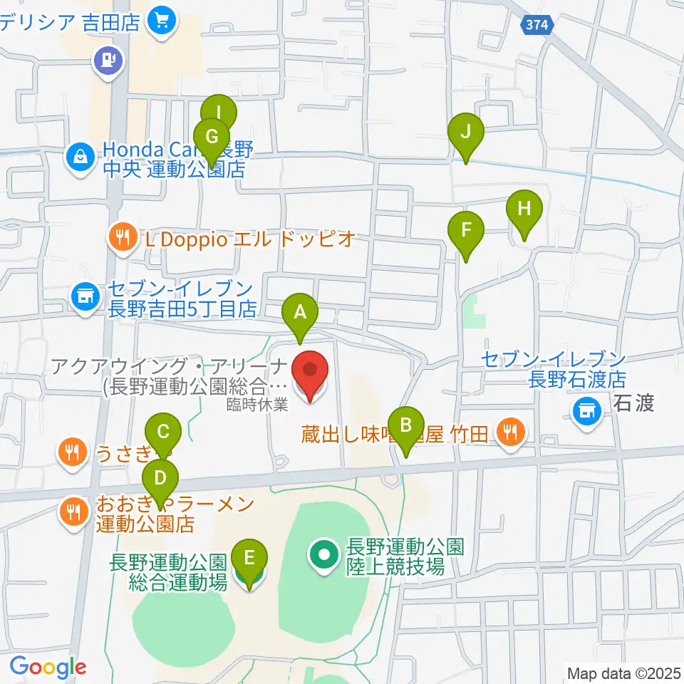 アクアウイング周辺の駐車場・コインパーキング一覧地図