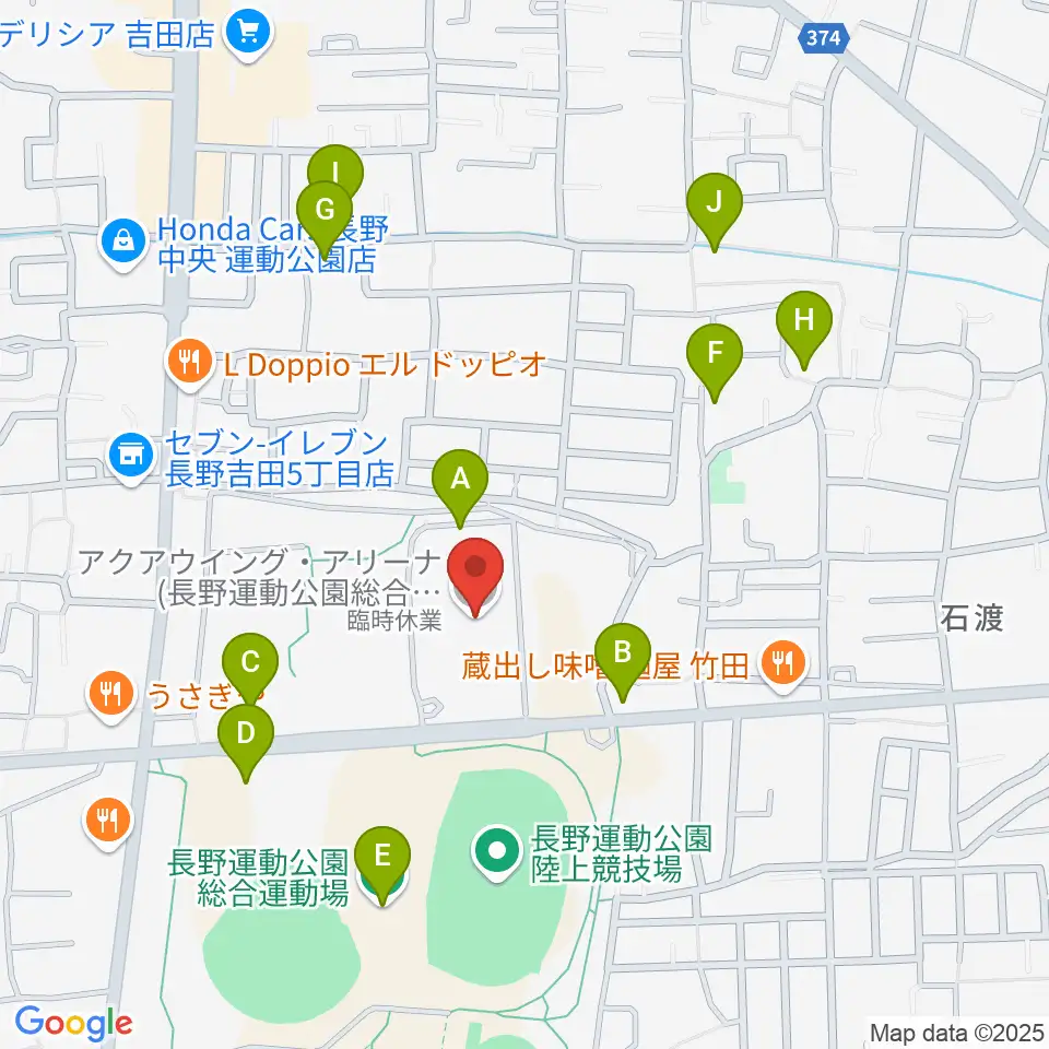 アクアウイング周辺の駐車場・コインパーキング一覧地図