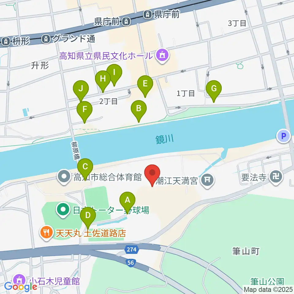 りょうまスタジアム周辺の駐車場・コインパーキング一覧地図