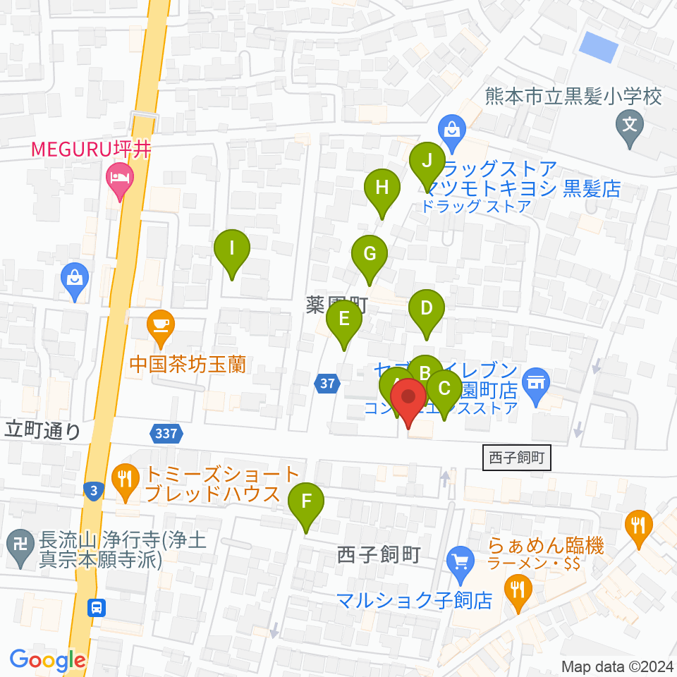 ロック会館周辺の駐車場・コインパーキング一覧地図