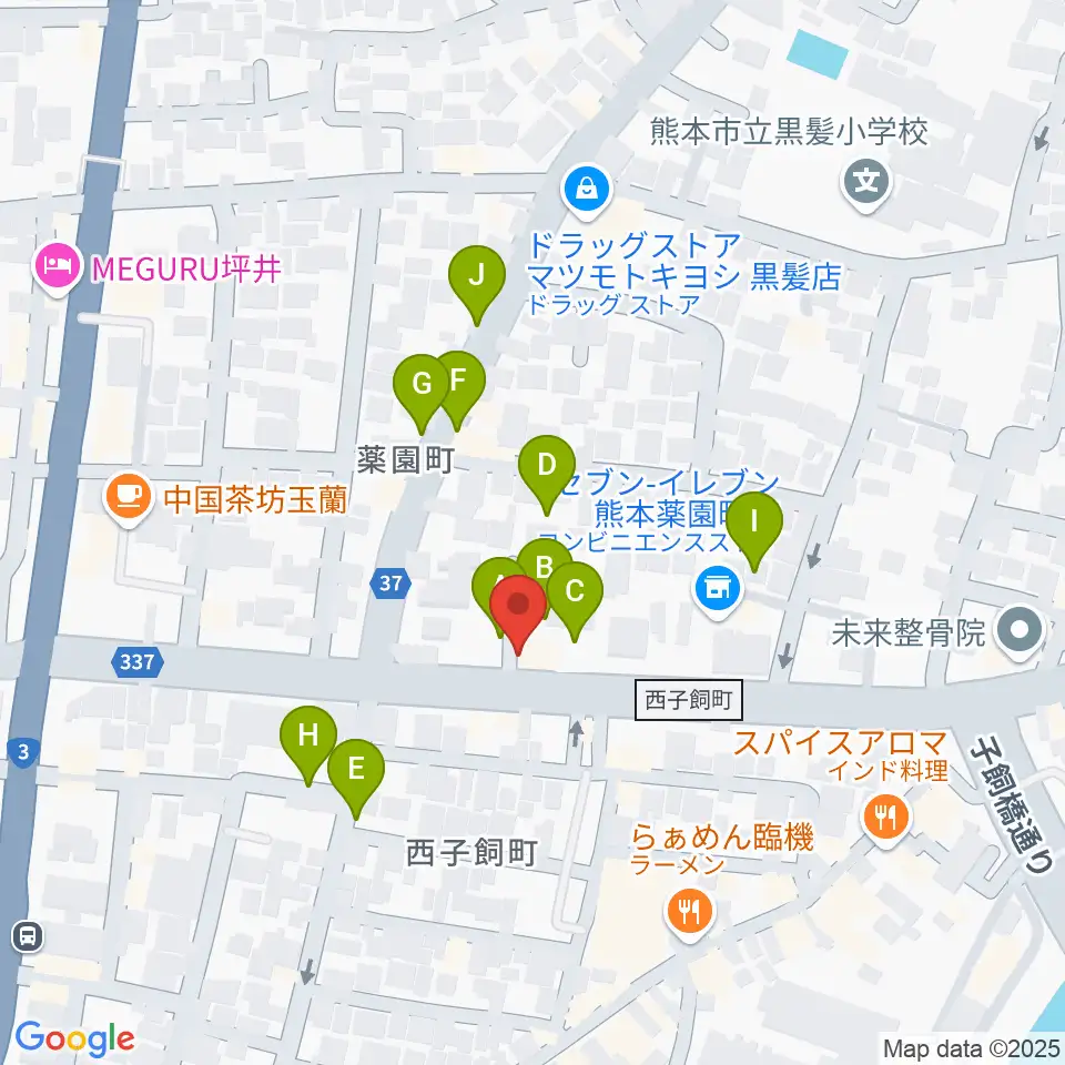 ロック会館周辺の駐車場・コインパーキング一覧地図