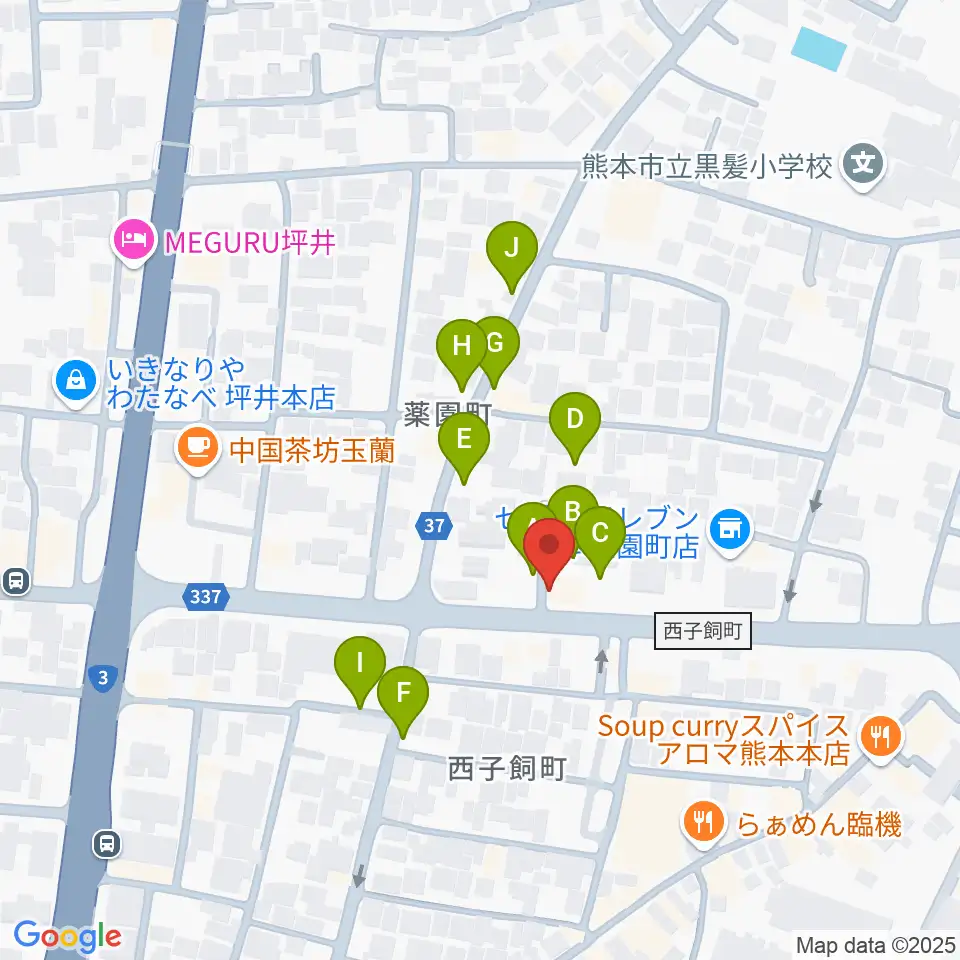 ロック会館周辺の駐車場・コインパーキング一覧地図