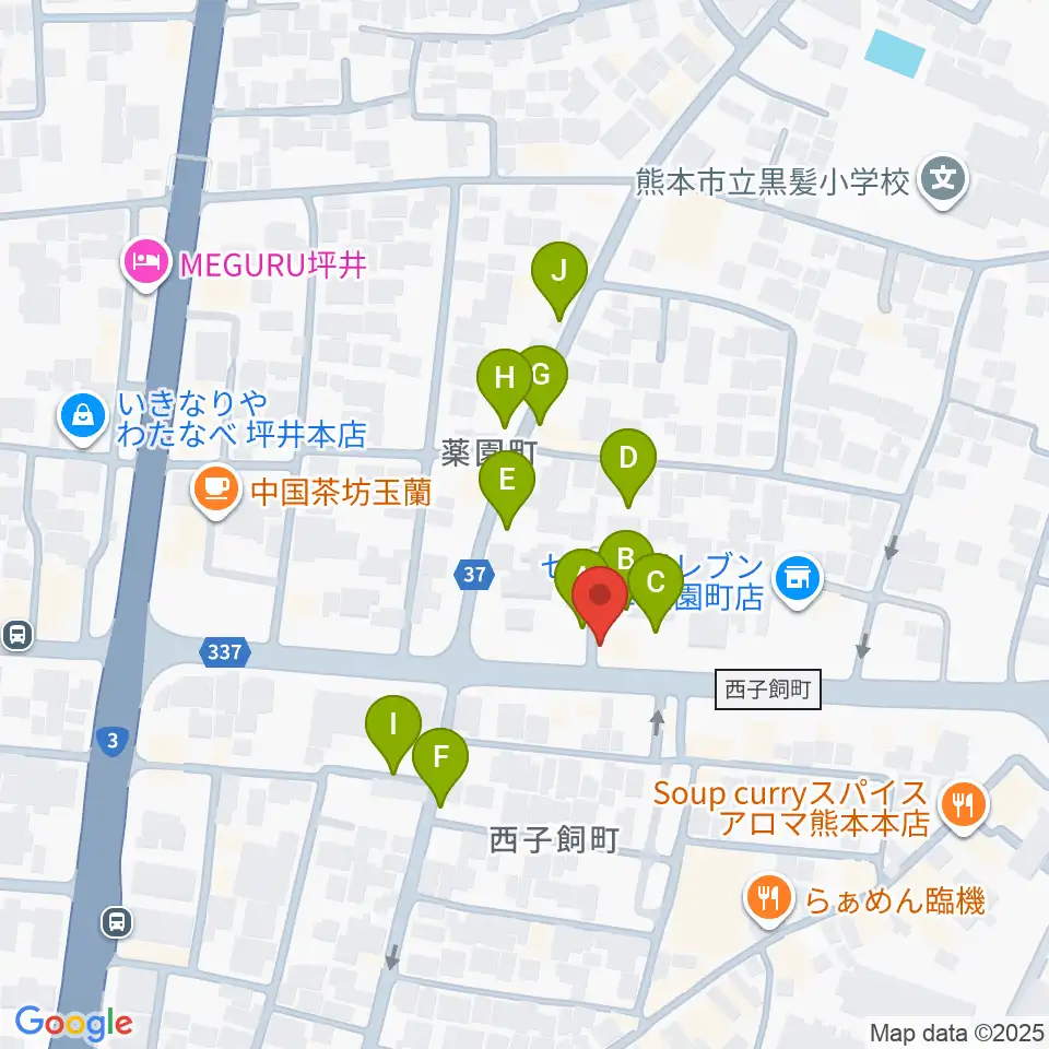 ロック会館周辺の駐車場・コインパーキング一覧地図